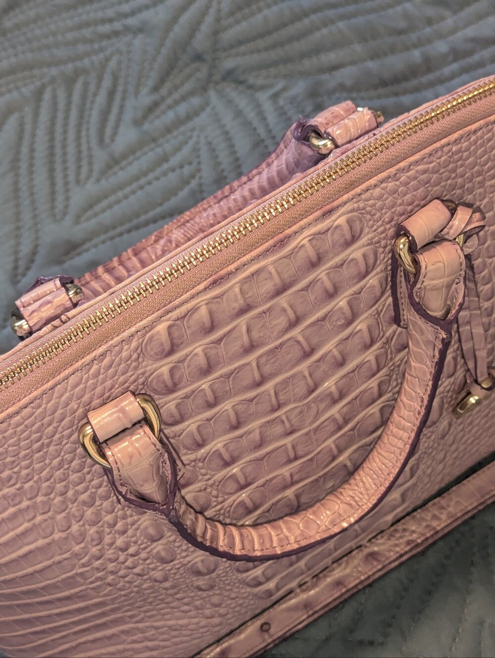 BRAHMIN DUXBURY SATCHEL LAVENDER - Picture 4 of 14